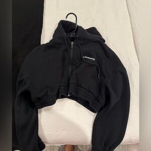 Alphalete Womens Cropped Zip-Up Hoodie MEDIUM